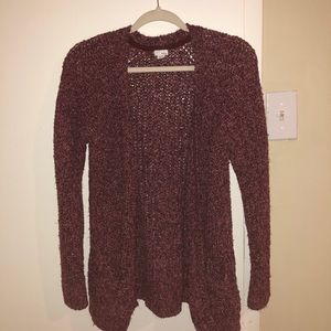 Burgundy cardigan